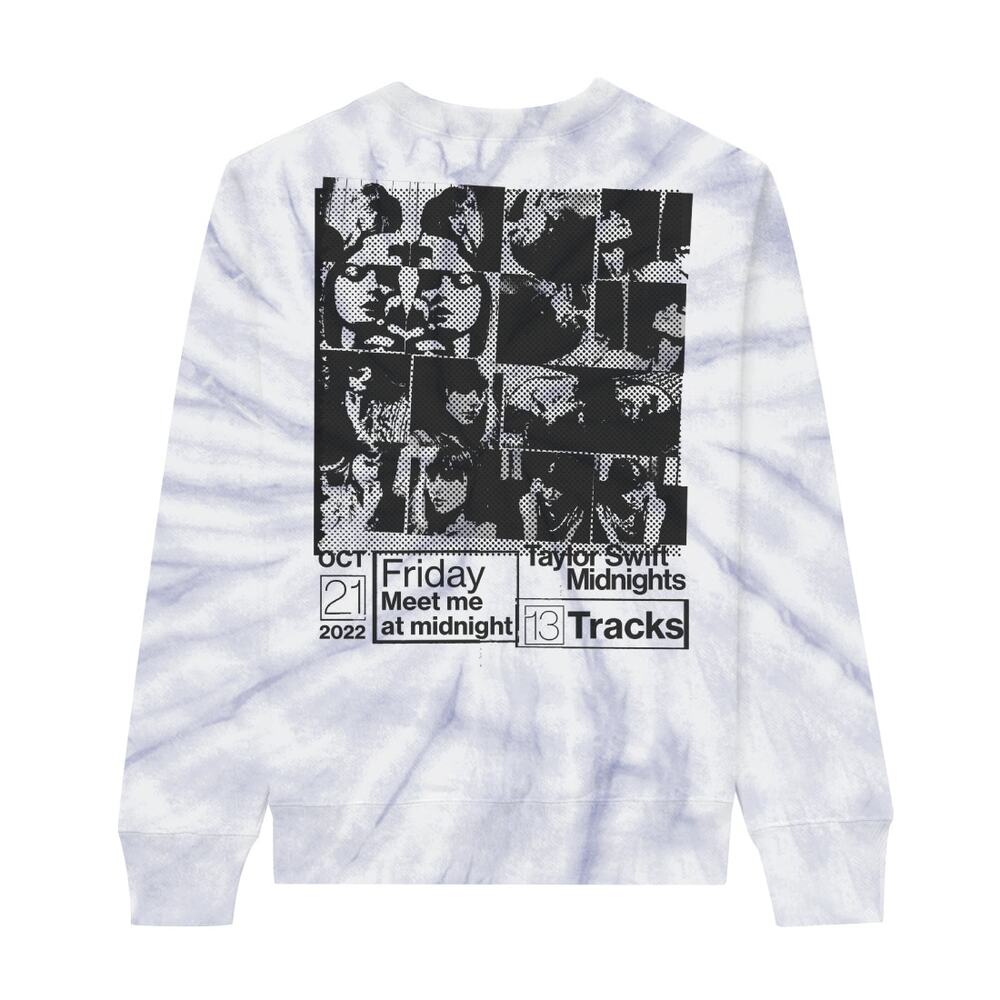 SOLD OUT Taylor Swift Midnights Tie Dye Crewneck (M)